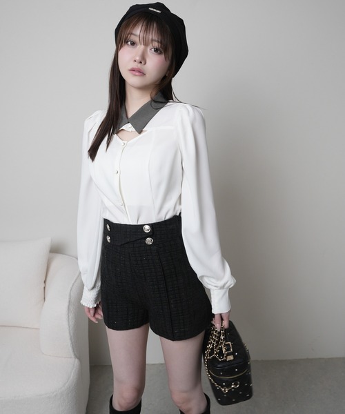 LIPSERVICE（リップサービス）の「アシメベルトショートパンツ（その他パンツ・レディース・ブラック/ホワイト・S/M）」の14枚目の写真