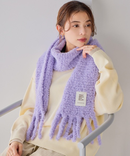 studio CLIP（スタディオクリップ）の「軽いふわふわマフラー（マフラー・レディース・モカ/ラベンダー/ベージュ/グリーン・FREE）」の4枚目の写真
