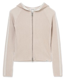 GUESS JEANS Long Sleeves Ribbed Hoodie Zip Cardi パーカー  