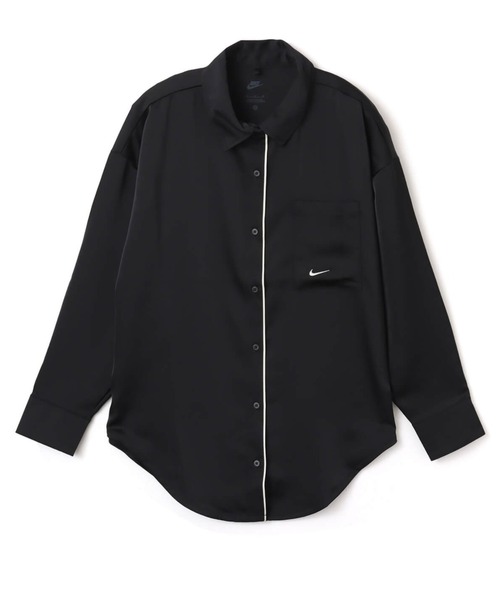 NIKE（ナイキ）の「NIKE AS W NSW OFFLN WVN STN LS TOP / ナイキ ウィメンズ NSW OFFLN ウーヴン STN L/S トップ 【SP】（シャツ/ブラウス・レディース・グリーン/ブラック・S/M/L）」の12枚目の写真