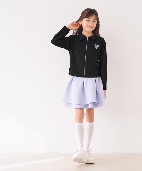coca(coca)(コカ)の「キッズ リブジップアップトップス(Tシャツ/カットソー・キッズ・ブラック/ブルー・120/130/140/150)」の4枚目の写真