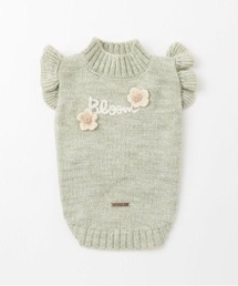 moncheri（モンシェリ）の「メッセージお花モチーフニットトップス（ペットウェア）」