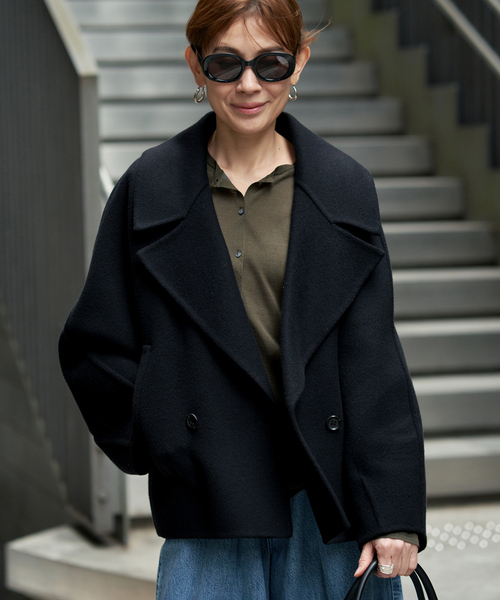 super120s ビッグショールリバーコート（その他アウター）｜VERMEIL