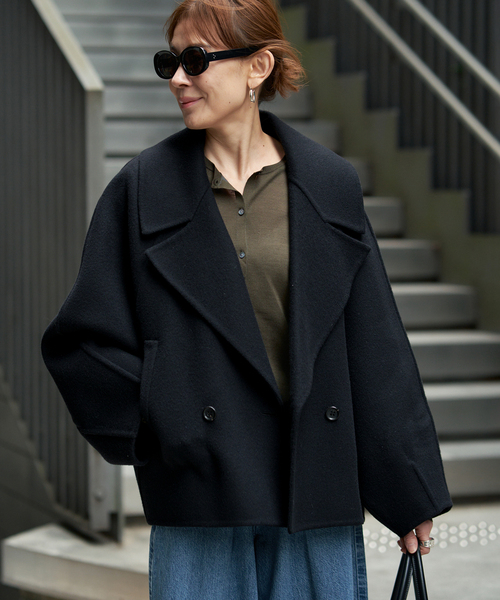 super120s ビッグショールリバーコート（その他アウター）｜VERMEIL