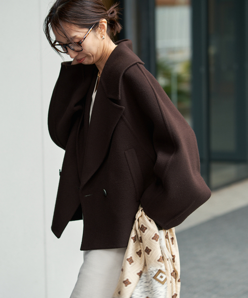 super120s ビッグショールリバーコート（その他アウター）｜VERMEIL