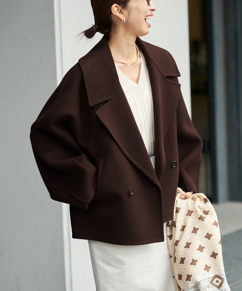 super120s ビッグショールリバーコート（その他アウター）｜VERMEIL