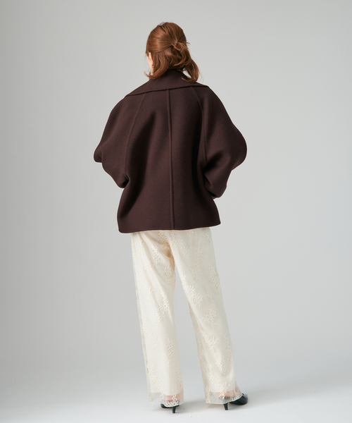 VERMEIL par iena（ヴェルメイユパーイエナ）の「super120s ビッグショールリバーコート（その他アウター・レディース・ブラック/ブラウン・FREE）」の11枚目の写真