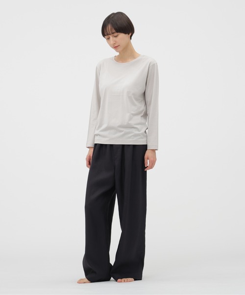 MARGARET HOWELL（マーガレットハウエル）の「SUPERFINE COTTON JERSEY TOP（Tシャツ/カットソー・レディース・ライトグレー・FREE）」の3枚目の写真