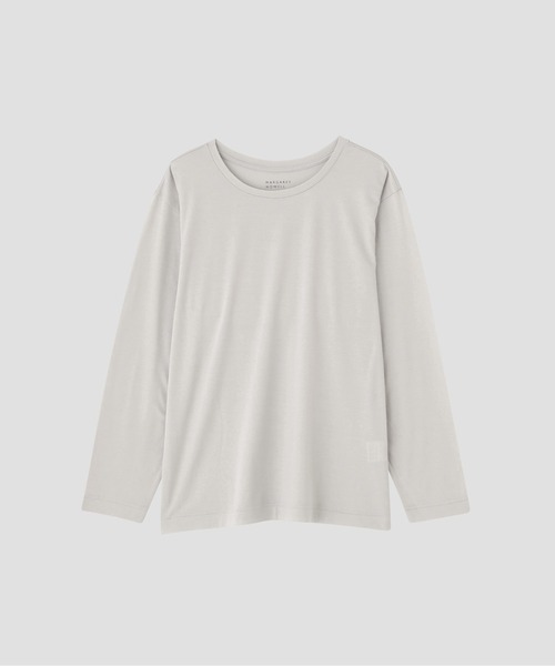 MARGARET HOWELL（マーガレットハウエル）の「SUPERFINE COTTON JERSEY TOP（Tシャツ/カットソー・レディース・ライトグレー・FREE）」の4枚目の写真