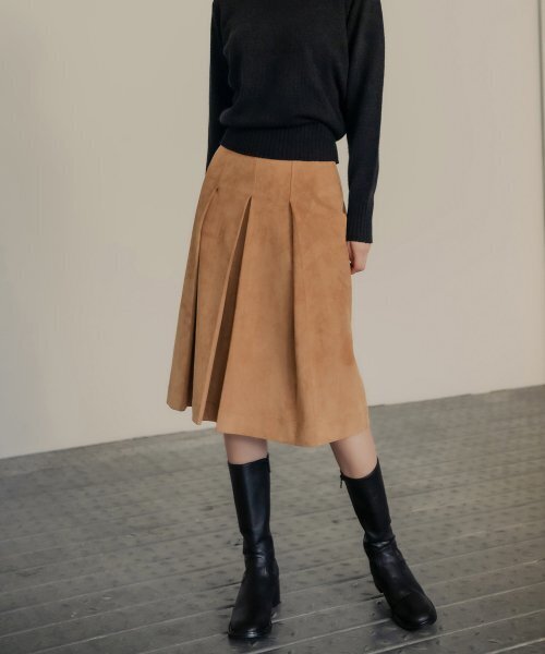 HARDCORE HAPPINESS(ハードコアハピネス)の「SUEDE PLEATS SKIRT(スカート・レディース・その他・M/S)」の1枚目の写真