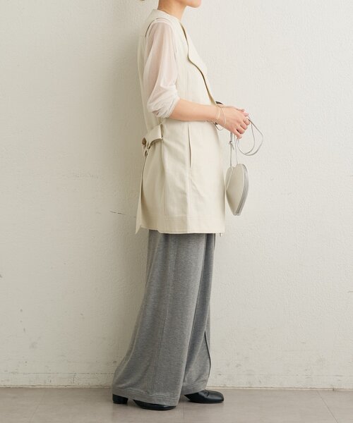 Omekashi（オメカシ）の「ダブルノーカラージレ（ベスト・レディース・ベージュ/アイボリー・FREE）」の8枚目の写真