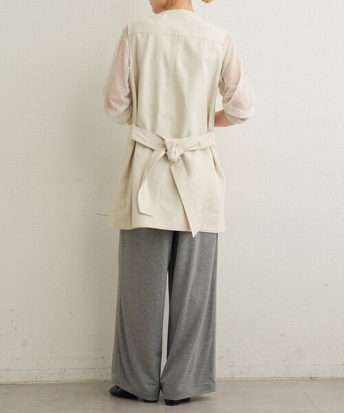 Omekashi（オメカシ）の「ダブルノーカラージレ（ベスト・レディース・ベージュ/アイボリー・FREE）」の9枚目の写真