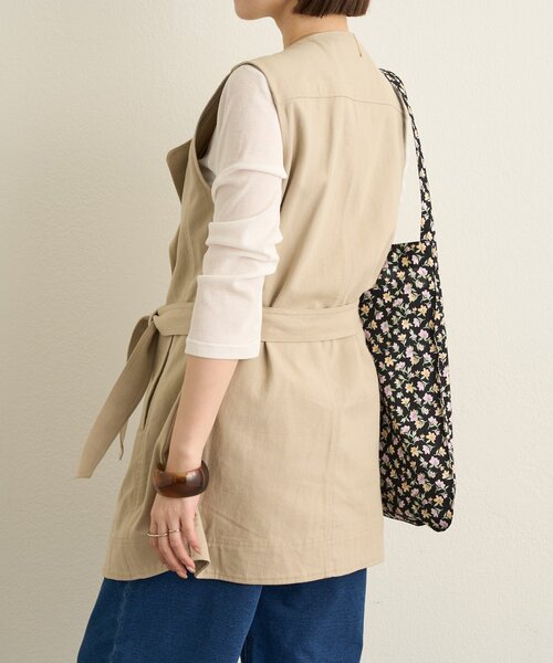 Omekashi（オメカシ）の「ダブルノーカラージレ（ベスト・レディース・ベージュ/アイボリー・FREE）」の13枚目の写真