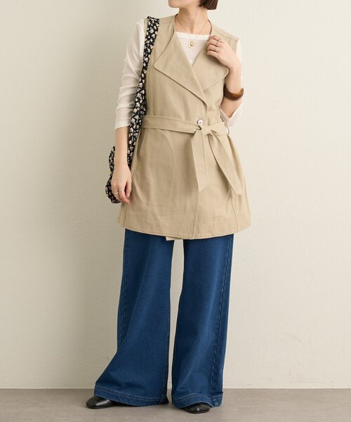 Omekashi（オメカシ）の「ダブルノーカラージレ（ベスト・レディース・ベージュ/アイボリー・FREE）」の16枚目の写真