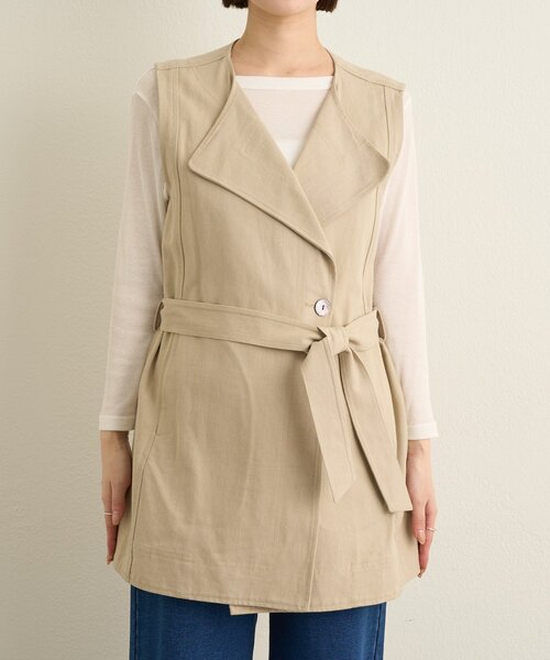 Omekashi（オメカシ）の「ダブルノーカラージレ（ベスト・レディース・ベージュ/アイボリー・FREE）」の22枚目の写真