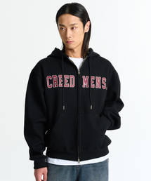 CREEDMENS ビッグロゴ2WAYフードジップアップ(ブラック)