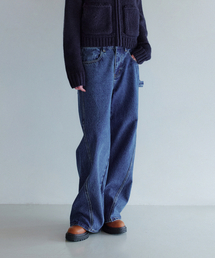 HANE（ハネ）の「カーブドキングクカーペンターデニムパンツ_Middle Blue（デニムパンツ）」