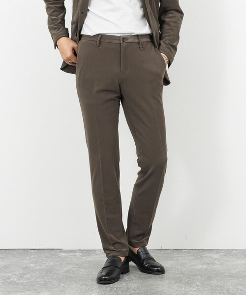 Stutostein Nolley's（シュテットシュタインノーリーズ）の「《ビジカジ/セットアップ対応》ストレッチコードピケ パンツ 26SS（その他パンツ・メンズ・オリーブ/ブラック/ベージュ/ダークネイビー・M/S/XL/L）」の4枚目の写真