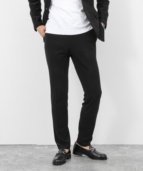 Stutostein Nolley's（シュテットシュタインノーリーズ）の「《ビジカジ/セットアップ対応》ストレッチコードピケ パンツ 26SS（その他パンツ・メンズ・オリーブ/ブラック/ベージュ/ダークネイビー・M/S/XL/L）」の2枚目の写真