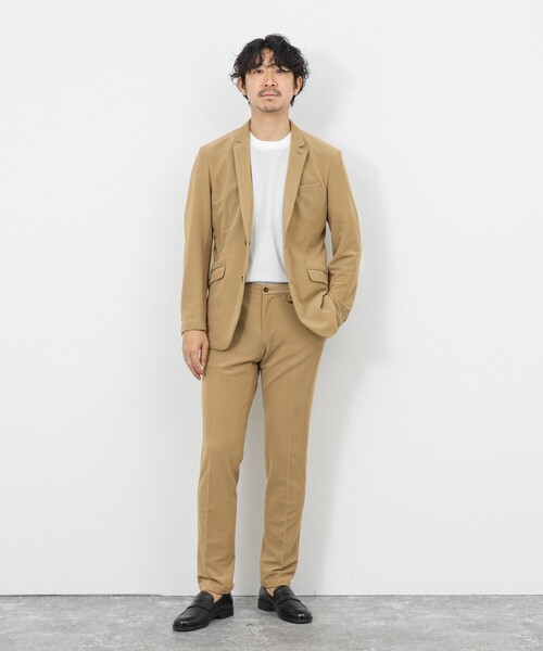 Stutostein Nolley's（シュテットシュタインノーリーズ）の「《ビジカジ/セットアップ対応》ストレッチコードピケ パンツ 26SS（その他パンツ・メンズ・オリーブ/ブラック/ベージュ/ダークネイビー・M/S/XL/L）」の14枚目の写真