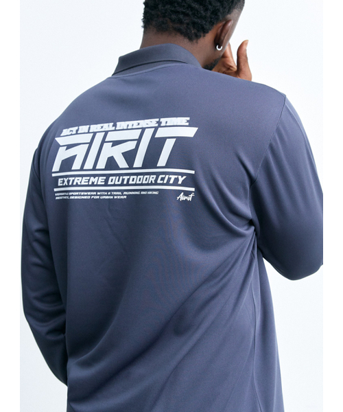 AIRIT(アイリット)の「パフォーマンスPK LS AM1205 GY(Tシャツ/カットソー・メンズ・ダークグレー・FREE)」の1枚目の写真