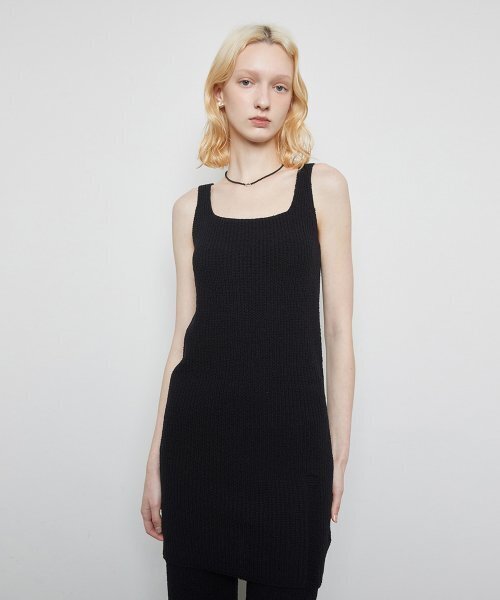 LARTIGENT(ラーティゼン)の「L3 DEMAGE KNIT DRESS(BLACK)(ワンピース・レディース・その他・FREE)」の3枚目の写真
