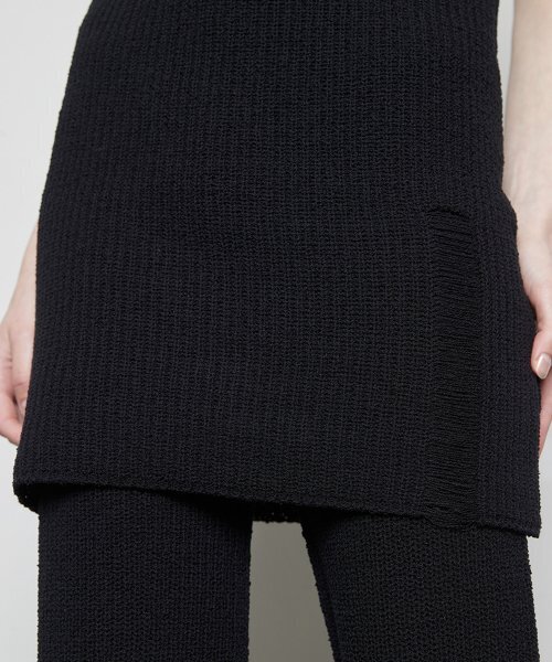 LARTIGENT(ラーティゼン)の「L3 DEMAGE KNIT DRESS(BLACK)(ワンピース・レディース・その他・FREE)」の4枚目の写真
