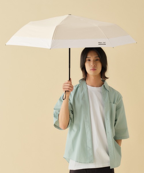 IZA(イーザ)の「IZA【耐風】 切り継ぎデザイン 完全遮光100% メンズ 日傘 折りたたみ 晴雨兼用 Wpc. WIND RESISTANCE(折りたたみ傘・レディース・ホワイト系その他/ベージュ系その他/グレー系その他・FREE)」の6枚目の写真