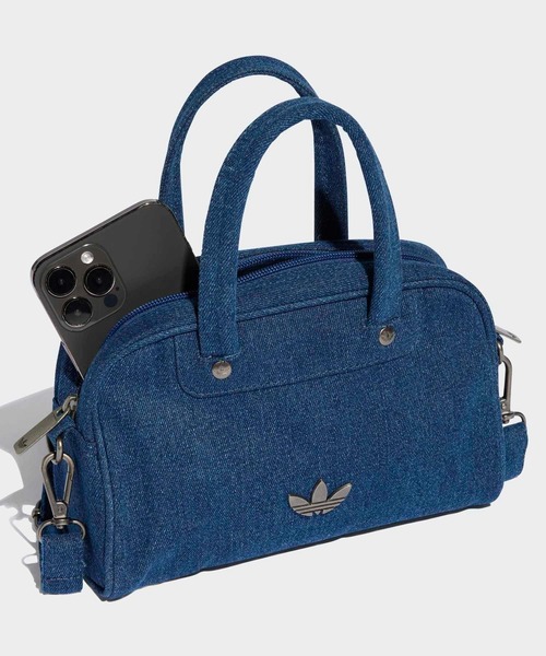 adidas(アディダス)の「アディカラー ミニ ボウリング バッグ デニム / アディダスオリジナルス adidas Originals(ショルダーバッグ・メンズ・ブルー・FREE)」の4枚目の写真