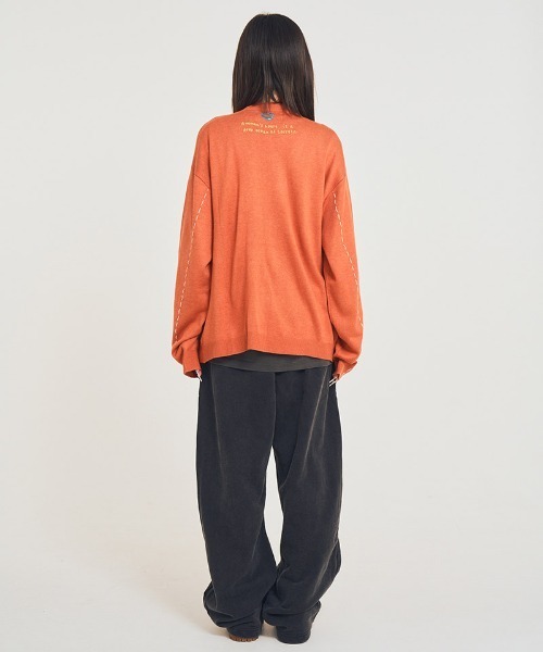 EFFECTEN(エフェクテン)の「mcg3769-Stitch smooth cardigan カーディガン(efsal-18)(カーディガン/ボレロ・メンズ・オレンジ系その他/ブラック・M/L)」の19枚目の写真