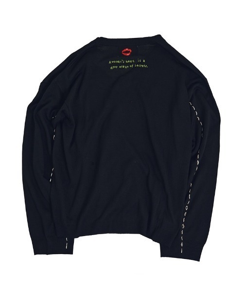 EFFECTEN(エフェクテン)の「mcg3769-Stitch smooth cardigan カーディガン(efsal-18)(カーディガン/ボレロ・メンズ・オレンジ系その他/ブラック・M/L)」の22枚目の写真