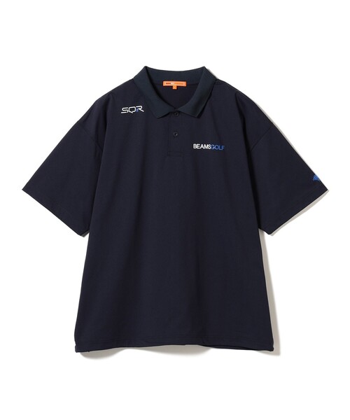 BEAMS GOLF（ビームスゴルフ）の「ORANGE LABEL / USシリーズ SQR ビッグシルエットポロシャツ（吸水速乾・UVカット）（ポロシャツ・メンズ・ホワイト/ブラック/ネイビー・S/XL/L/M）」の3枚目の写真