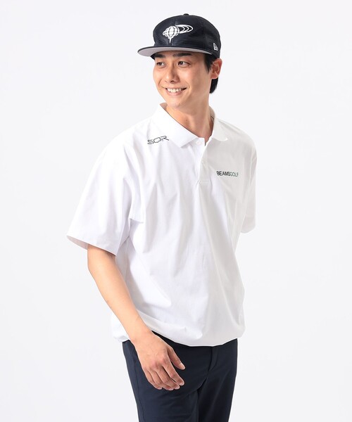 BEAMS GOLF（ビームスゴルフ）の「ORANGE LABEL / USシリーズ SQR ビッグシルエットポロシャツ（吸水速乾・UVカット）（ポロシャツ・メンズ・ホワイト/ブラック/ネイビー・S/XL/L/M）」の16枚目の写真