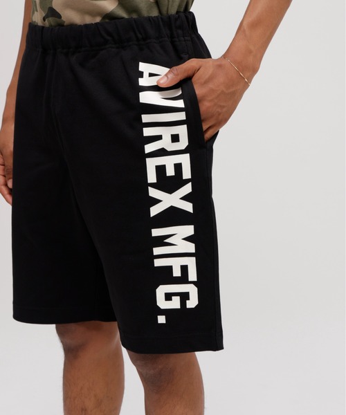 AVIREX（アヴィレックス）の「《WEB&DEPOT限定》VERTICAL LOGO SHORT PANTS / ロゴ ショーツ / AVIREX / アヴィレックス（スウェットパンツ・メンズ・グリーン系カモフラージュ/ライトグレー/ピンク/グレー系カモフラージュ/ブラック・XX-LARGE/X-LARGE/LARGE/MEDIUM/SMALL）」の12枚目の写真