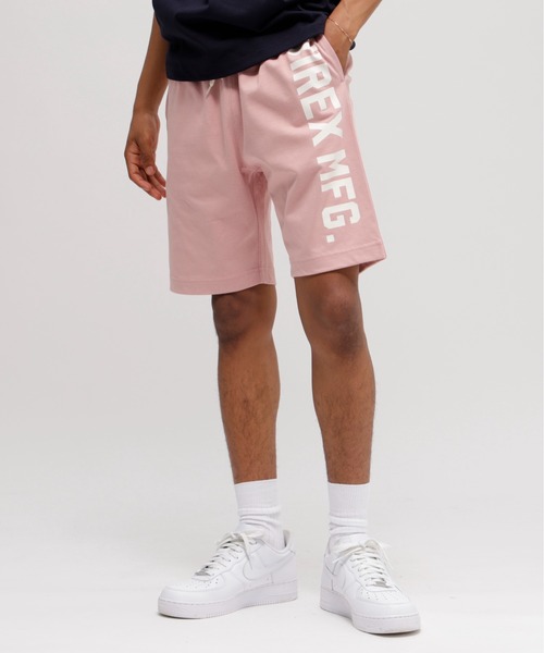 AVIREX（アヴィレックス）の「《WEB&DEPOT限定》VERTICAL LOGO SHORT PANTS / ロゴ ショーツ / AVIREX / アヴィレックス（スウェットパンツ・メンズ・グリーン系カモフラージュ/ライトグレー/ピンク/グレー系カモフラージュ/ブラック・XX-LARGE/X-LARGE/LARGE/MEDIUM/SMALL）」の20枚目の写真