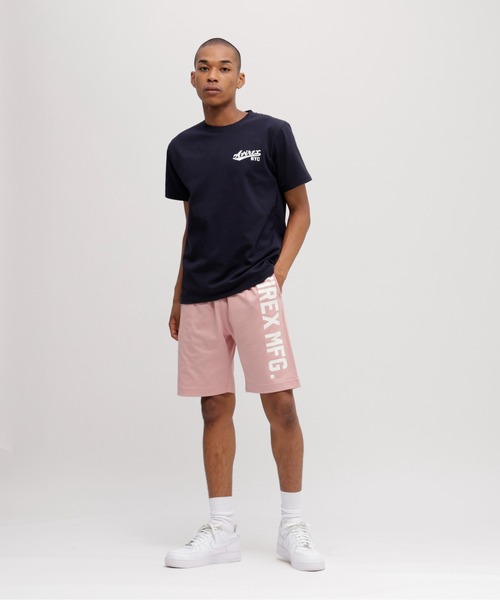 AVIREX（アヴィレックス）の「《WEB&DEPOT限定》VERTICAL LOGO SHORT PANTS / ロゴ ショーツ / AVIREX / アヴィレックス（スウェットパンツ・メンズ・グリーン系カモフラージュ/ライトグレー/ピンク/グレー系カモフラージュ/ブラック・XX-LARGE/X-LARGE/LARGE/MEDIUM/SMALL）」の21枚目の写真