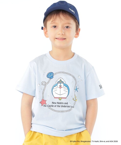 SHIPS(シップス)の「SHIPS KIDS:100~130cm /<映画ドラえもん 新・のび太の海底鬼岩城> Tシャツ(Tシャツ/カットソー・キッズ・ライトブルー/ネイビー/ホワイト・100/110/120/130)」の1枚目の写真