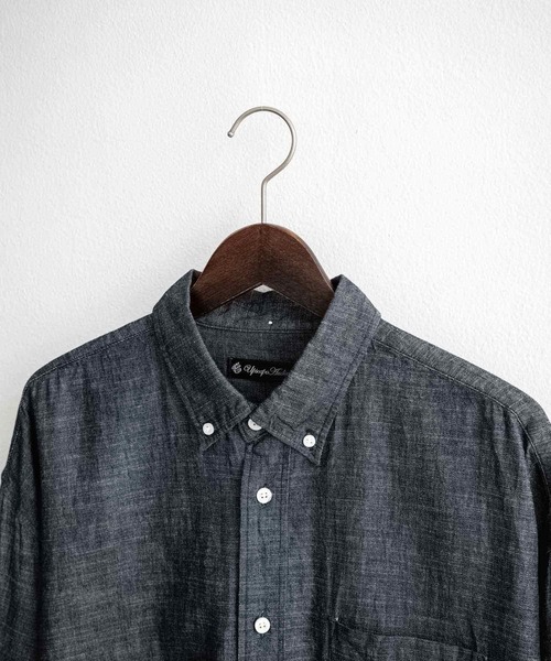 Audience(オーディエンス)の「Upscape Audience アップスケープオーディエンス 日本製 国産 「備中備後」6オンスセルヴィッチ 白耳デニム釦ダウンボクシーAライン長袖シャツ AUD6703(シャツ/ブラウス・メンズ・ダークインディゴブルー・L/M)」の13枚目の写真