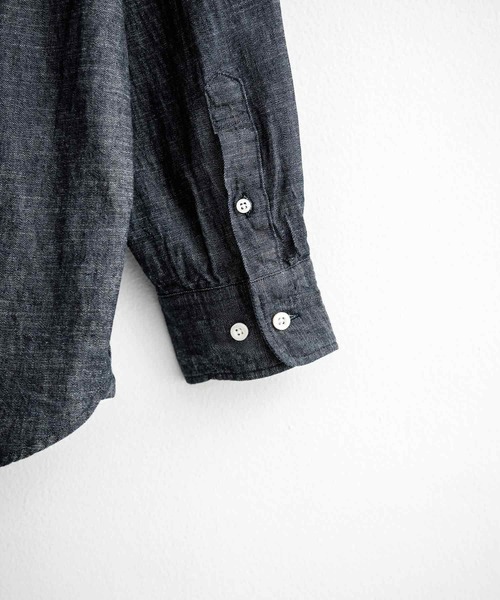 Audience(オーディエンス)の「Upscape Audience アップスケープオーディエンス 日本製 国産 「備中備後」6オンスセルヴィッチ 白耳デニム釦ダウンボクシーAライン長袖シャツ AUD6703(シャツ/ブラウス・メンズ・ダークインディゴブルー・L/M)」の6枚目の写真