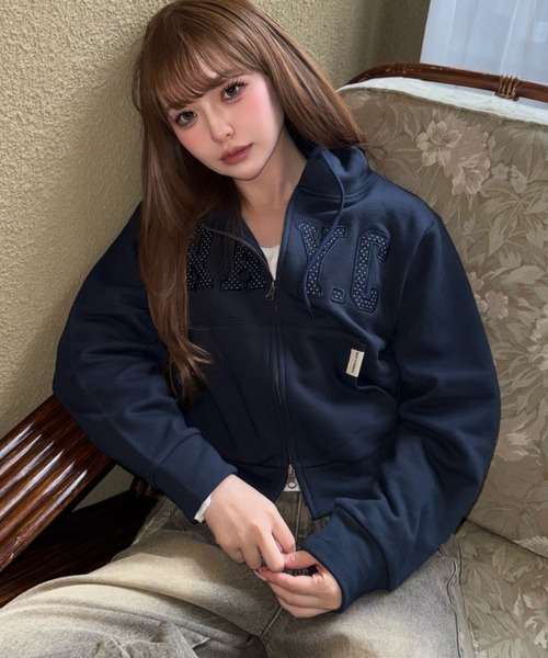 RAY CASSIN(レイカズン)の「ロゴパッチワークパーカー(パーカー・レディース・ホワイト系その他/ホワイト/ネイビー/グレー系その他2・FREE)」の1枚目の写真