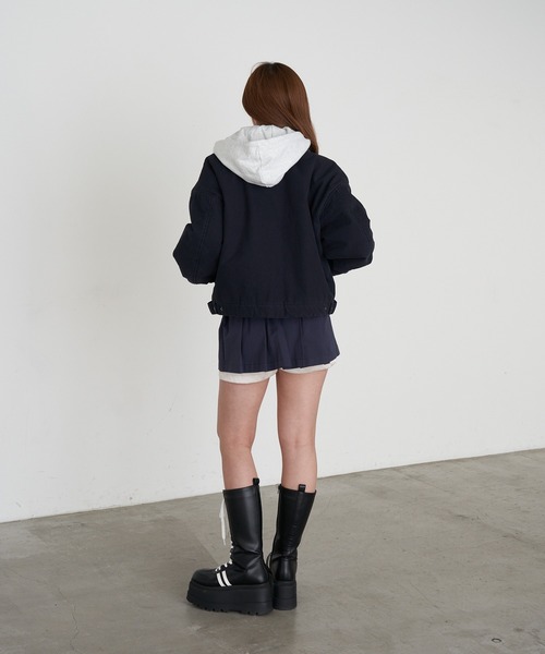 RAY CASSIN(レイカズン)の「ロゴパッチワークパーカー(パーカー・レディース・ホワイト系その他/ホワイト/ネイビー/グレー系その他2・FREE)」の8枚目の写真