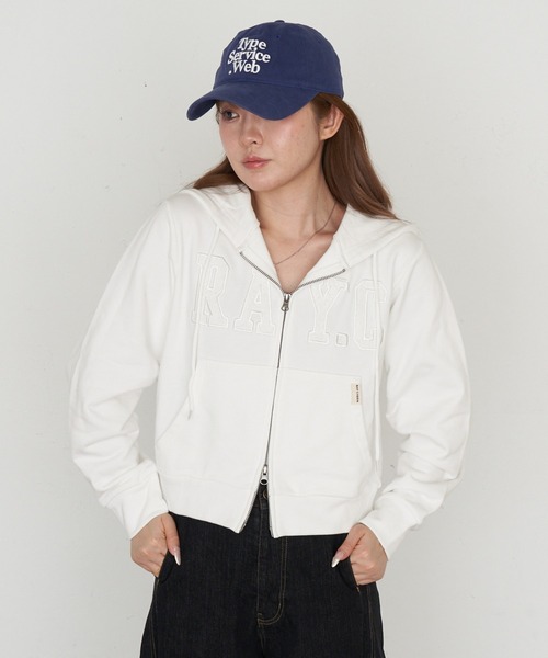 RAY CASSIN(レイカズン)の「ロゴパッチワークパーカー(パーカー・レディース・ホワイト系その他/ホワイト/ネイビー/グレー系その他2・FREE)」の12枚目の写真