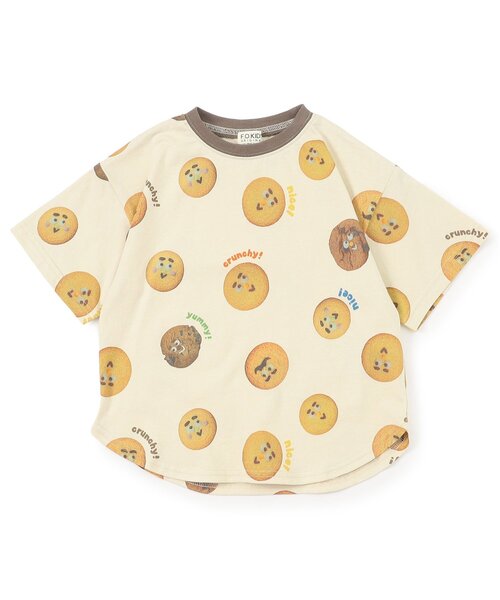 F.O.KIDS(エフオーキッズ)の「総柄Tシャツ_ジュニア対応(Tシャツ/カットソー・キッズ・キナリ/パープル/オフホワイト・110/100/90/80/140/130/120)」の8枚目の写真