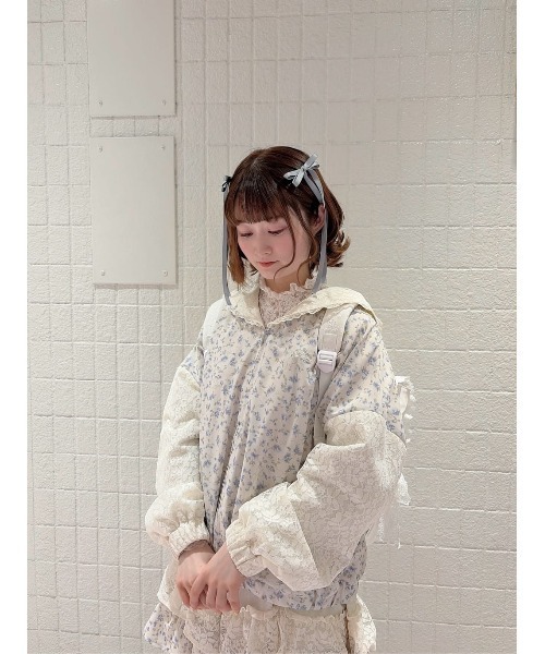 F i.n.t（フィント）の「【セットアップ対応】レースセーラー衿ブルゾン/fint フィント（ブルゾン・レディース・オフホワイト/ホワイト×パープル・FREE）」の22枚目の写真
