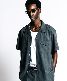 CRIMIE | TAILORED S/S SHIRT _ PIN STRIPE EASY CARE(シャツ/ブラウス)