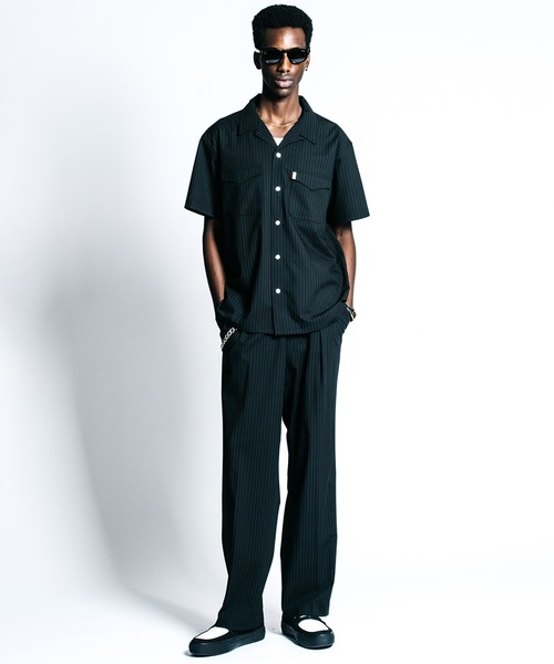 TAILORED S/S SHIRT _ PIN STRIPE EASY CARE（シャツ/ブラウス