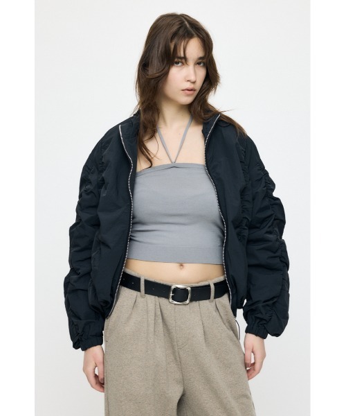 MOUSSY(マウジー)の「【26年SS新作】SHIRRING OVER NYLON ブルゾン(ブルゾン・レディース・ブラック/カーキ/キナリ・1/2)」の7枚目の写真