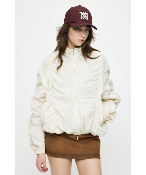 MOUSSY(マウジー)の「【26年SS新作】SHIRRING OVER NYLON ブルゾン(ブルゾン・レディース・ブラック/カーキ/キナリ・1/2)」の10枚目の写真