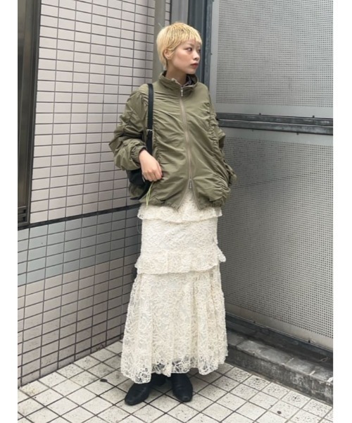 MOUSSY マウジー SHIRRING OVER NYLON ブルゾン カーキ セール】【26年SS新作】SHIRRING OVER NYLON ブルゾン（ブルゾン