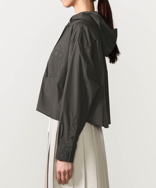 GYMPHLEX（ジムフレックス）の「Gymphlex |  ナイロン フードシャツジャケット WOMEN（シャツ/ブラウス・レディース・ホワイト/チャコール・14）」の12枚目の写真